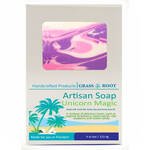 Hand Crafted 4oz Soap Bars made with Tussah Silk, Unicorn Magic