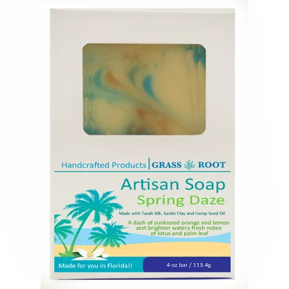 Hand Crafted 4oz Soap Bars made with Tussah Silk, Spring Daze - Membership