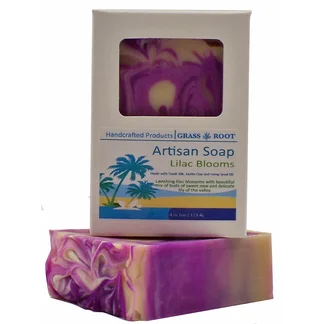 Hand Crafted 4oz Soap Bars made with Tussah Silk, Lilac Blooms