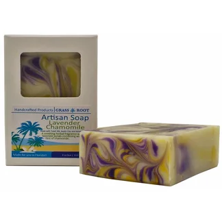 Hand Crafted 4oz Soap Bars made with Tussah Silk, Lavender Chamomile