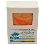 Hand Crafted 4oz Soap Bars made with Tussah Silk, Pineapple Mango