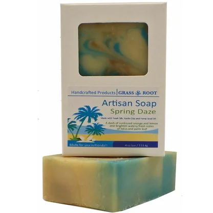 Hand Crafted 4oz Soap Bars made with Tussah Silk, Spring Daze
